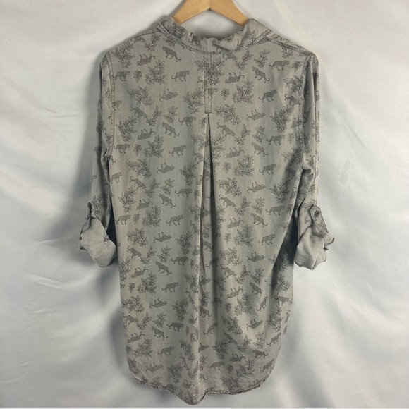 Jane and Delancey Leopard Button Down Shirt - Picture 3 of 3